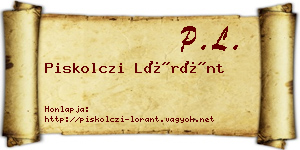 Piskolczi Lóránt névjegykártya